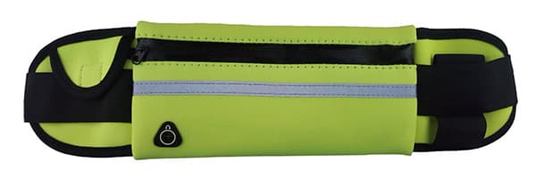 Зеленая спортивная поясная сумка для бега